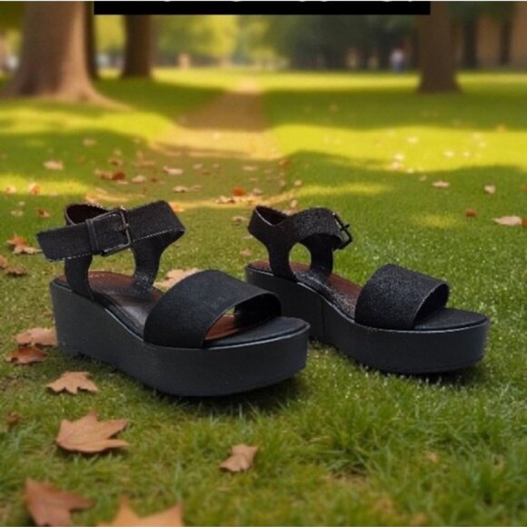 Wedge Sandal Double Strap Platform (Size 7) - Picture 2 of 5